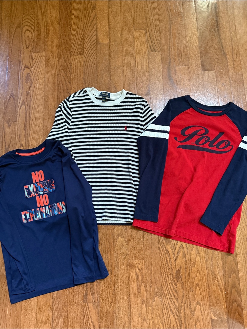 Polo by Ralph Lauren Red & Navy Raglan Long-Sleeve Tee